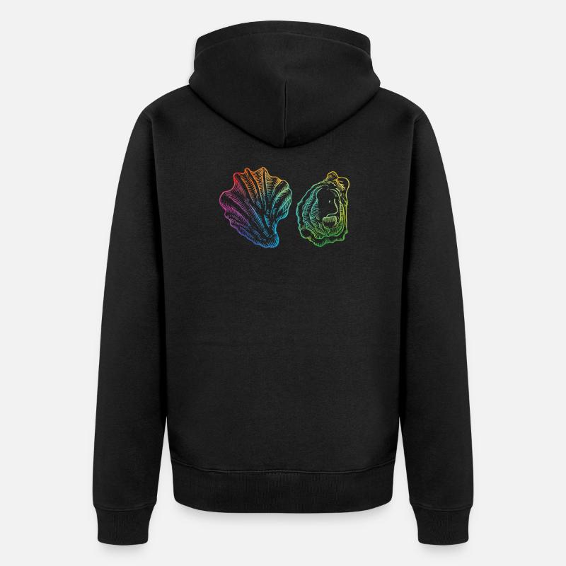 Auster - Unisex Premium Bio Zip Hoodie - Schwarz