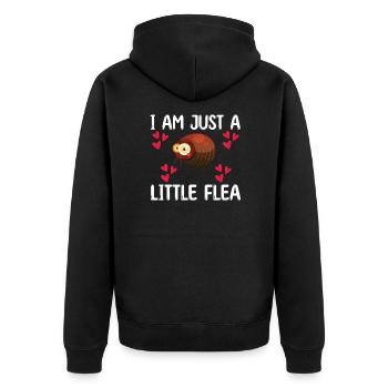 Flea Gift Children - Unisex Premium Organic Zip Hoodie - black - Back - Nico (187cm)