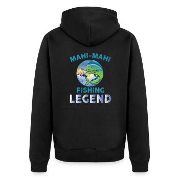 Mahi-Mahi Legend - Unisex Premium Organic Zip Hoodie - black - Back - Nico (187cm)