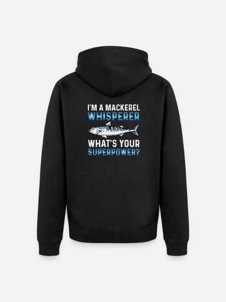 Mackerel Whisperer - Unisex Premium Organic Zip Hoodie - black