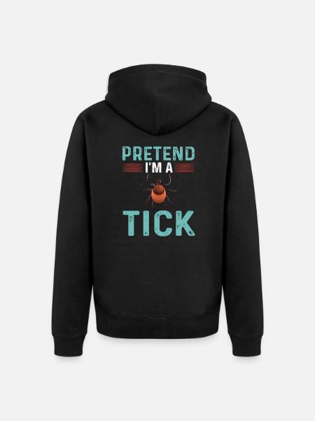Tick T-Shirt - Unisex Premium Organic Zip Hoodie - black