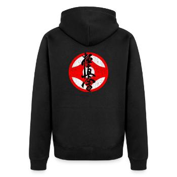 Karaté Arts Martiaux Arts Martiaux Kyokushin - Veste à capuche bio Premium Unisexe - noir - Dos - Nico (187cm)