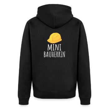 Kind Bauherrin Hausbau Haus Richtfest Spatenstich - Unisex Premium Bio Zip Hoodie - Schwarz - Hinten - Nico (187cm)