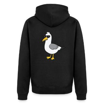 Seagull - Lunettes de soleil - Veste à capuche bio Premium Unisexe - noir - Dos - Nico (187cm)