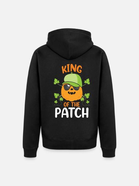 Halloween Roi du Patch - Veste à capuche bio Premium Unisexe - noir