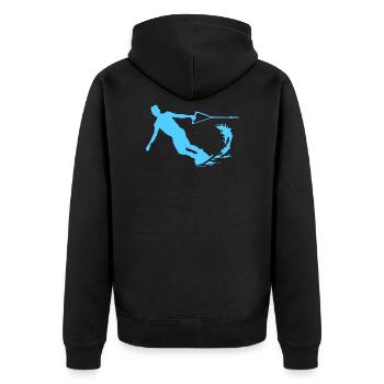 Wakeboarder T-Shirt & Gift Idea Wakeboard - Unisex Premium Organic Zip Hoodie - black - Back - Nico (187cm)