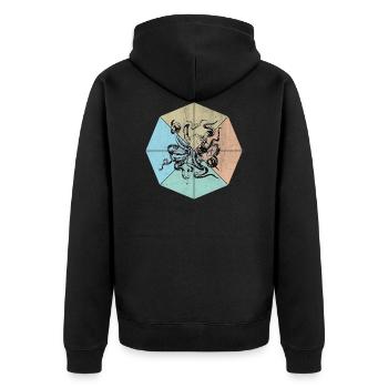 calamar - Veste à capuche bio Premium Unisexe - noir - Dos - Nico (187cm)