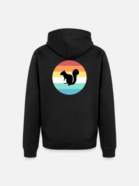 Eichhörnchen - Unisex Premium Bio Zip Hoodie - Schwarz