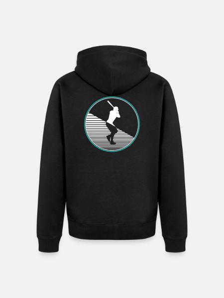 Baseball - Unisex Premium Bio Zip Hoodie - Schwarz