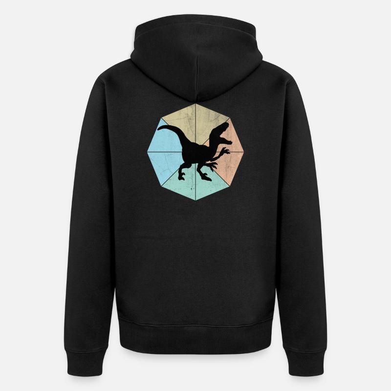 dinosaure - Veste à capuche bio Premium Unisexe - noir