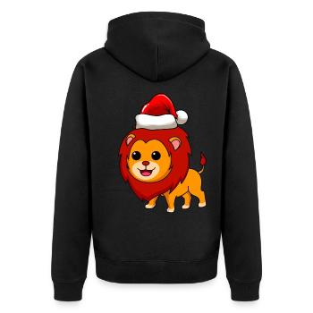 Léo Comique Noël - Veste à capuche bio Premium Unisexe - noir - Dos - Nico (187cm)