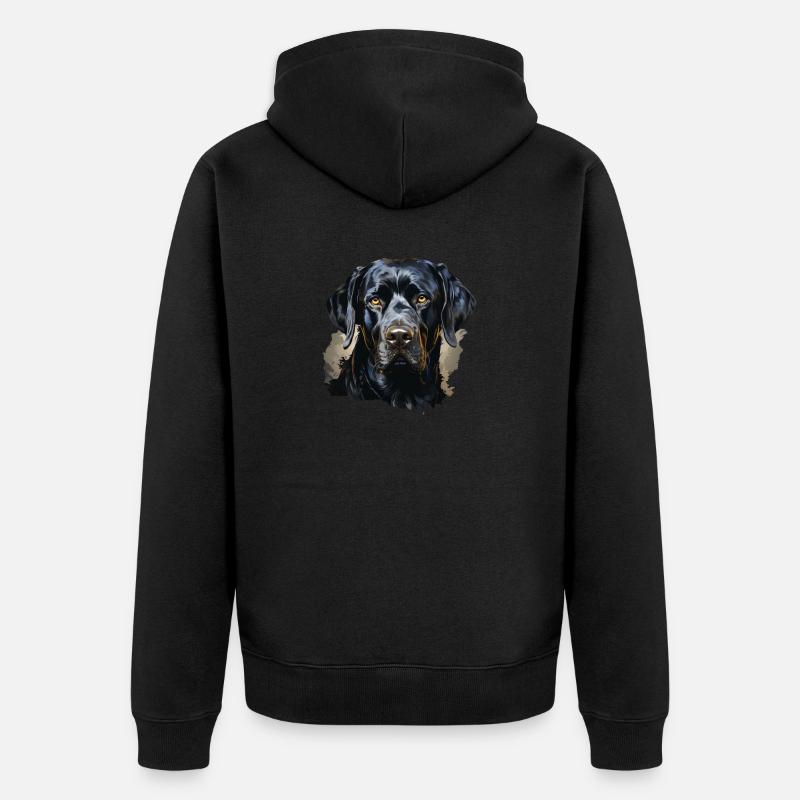 Chien - Veste à capuche bio Premium Unisexe - noir