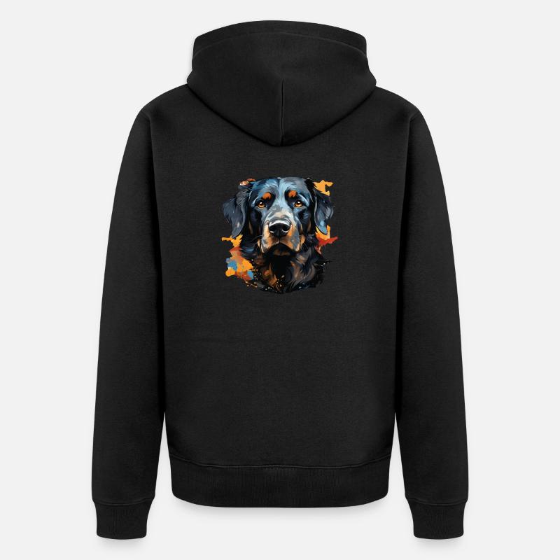 Chien - Veste à capuche bio Premium Unisexe - noir