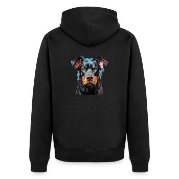 Chien - Veste à capuche bio Premium Unisexe - noir - Dos - Nico (187cm)