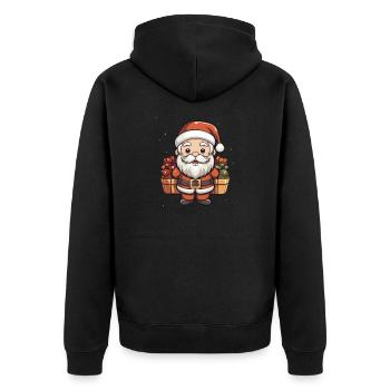 Design du Père Noël - Style Kawaii - Veste à capuche bio Premium Unisexe - noir - Dos - Nico (187cm)