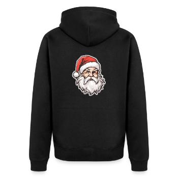 Père Noël - illustration - Veste à capuche bio Premium Unisexe - noir - Dos - Nico (187cm)