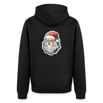 Père Noël - illustration - Veste à capuche bio Premium Unisexe - noir - Dos - Nico (187cm)