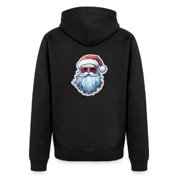 Père Noël - illustration - Veste à capuche bio Premium Unisexe - noir - Dos - Nico (187cm)