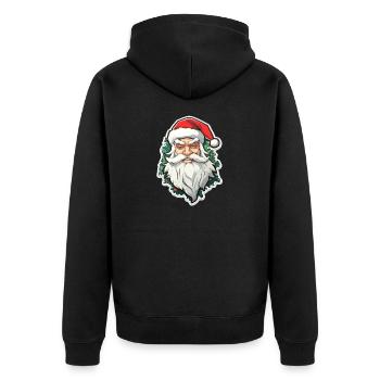 Père Noël - illustration - Veste à capuche bio Premium Unisexe - noir - Dos - Nico (187cm)