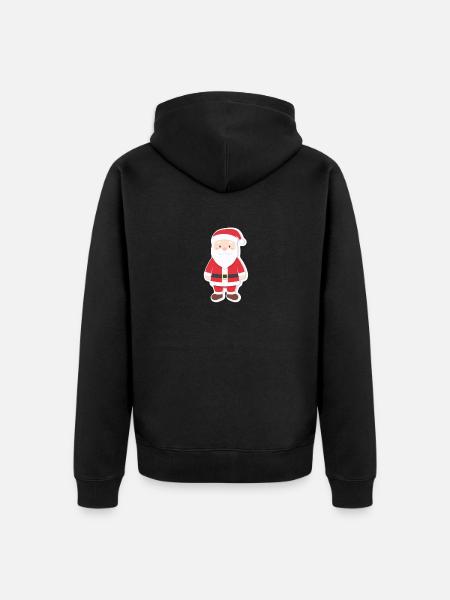 Santa Claus - illustration - Unisex Premium Organic Zip Hoodie - black