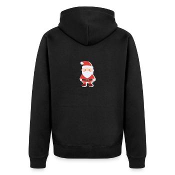 Père Noël - illustration - Veste à capuche bio Premium Unisexe - noir - Dos - Nico (187cm)
