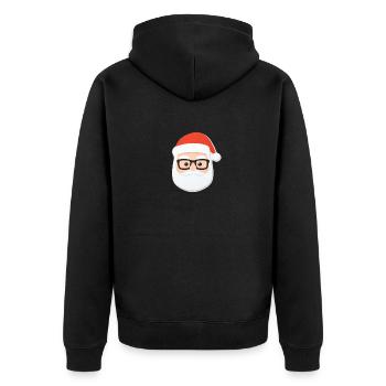 Père Noël - illustration - Veste à capuche bio Premium Unisexe - noir - Dos - Nico (187cm)