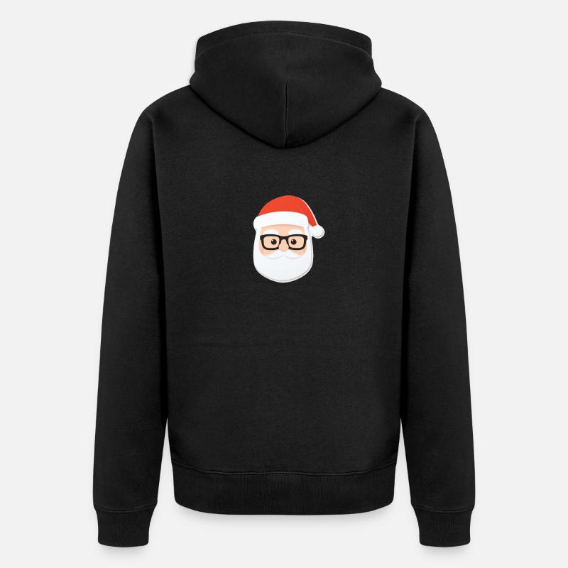 Père Noël - illustration - Veste à capuche bio Premium Unisexe - noir
