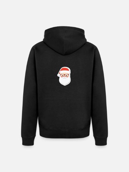 Santa Claus - illustration - Unisex Premium Organic Zip Hoodie - black