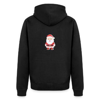 Père Noël - illustration - Veste à capuche bio Premium Unisexe - noir - Dos - Nico (187cm)