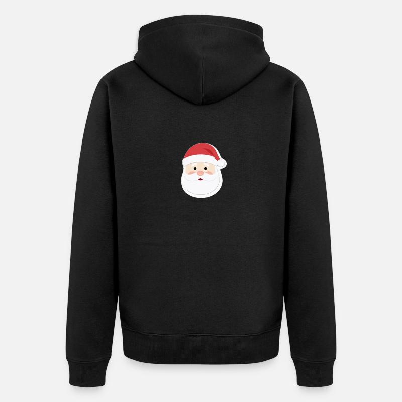 Père Noël - illustration - Veste à capuche bio Premium Unisexe - noir