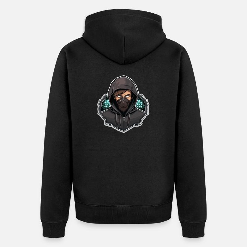 Hacker éthique - Illustration - Veste à capuche bio Premium Unisexe - noir