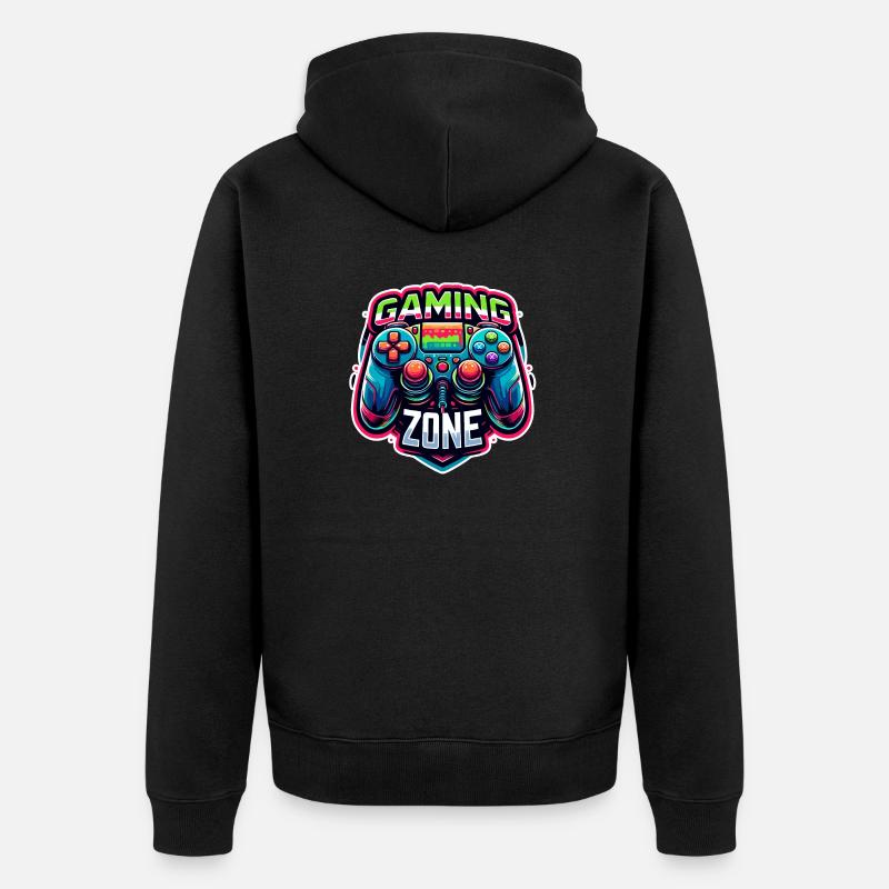 Gaming Zone - Illustration de la manette - Veste à capuche bio Premium Unisexe - noir