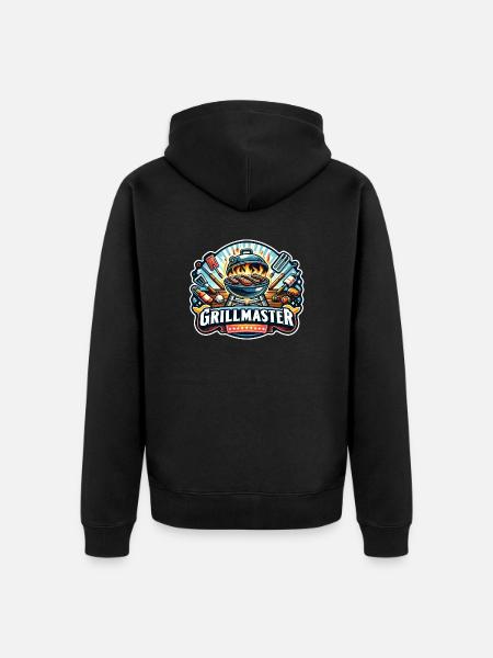 GrillMaster - Grill Illustration - Unisex Premium Organic Zip Hoodie - black