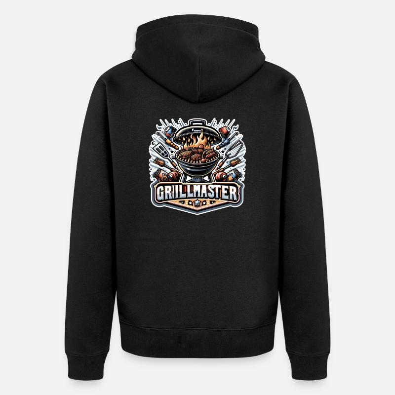 GrillMaster - Illustration de gril - Veste à capuche bio Premium Unisexe - noir