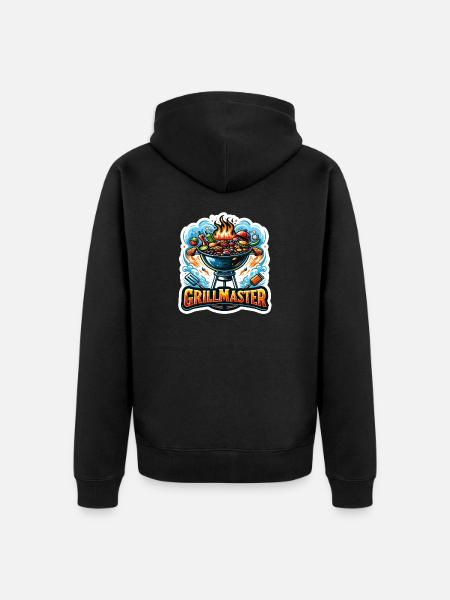 GrillMaster - Grill Illustration - Unisex Premium Organic Zip Hoodie - black