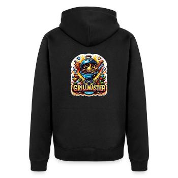 GrillMaster - Illustration de gril - Veste à capuche bio Premium Unisexe - noir - Dos - Nico (187cm)