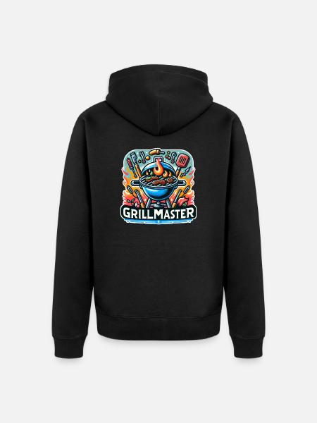 GrillMaster - Grill Illustration - Unisex Premium Bio Zip Hoodie - Schwarz