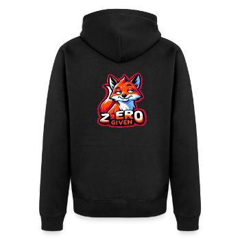 Zéro donné - Illustration de renard - Veste à capuche bio Premium Unisexe - noir - Dos - Nico (187cm)