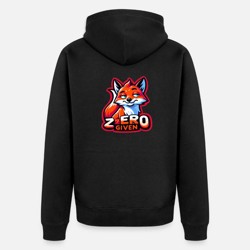 Zero Given - Fuchs Illustration - Unisex Premium Bio Zip Hoodie - Schwarz