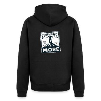 En savoir plus - Wanderer - Veste à capuche bio Premium Unisexe - noir - Dos - Nico (187cm)