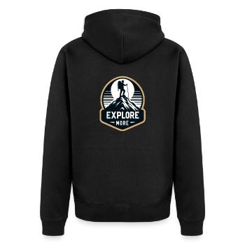En savoir plus - Wanderer - Veste à capuche bio Premium Unisexe - noir - Dos - Nico (187cm)