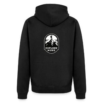 En savoir plus - Wanderer - Veste à capuche bio Premium Unisexe - noir - Dos - Nico (187cm)