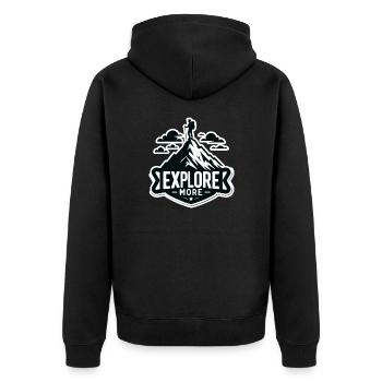 En savoir plus - Wanderer - Veste à capuche bio Premium Unisexe - noir - Dos - Nico (187cm)