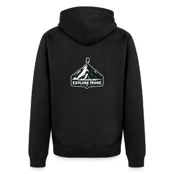 En savoir plus - Wanderer - Veste à capuche bio Premium Unisexe - noir - Dos - Nico (187cm)