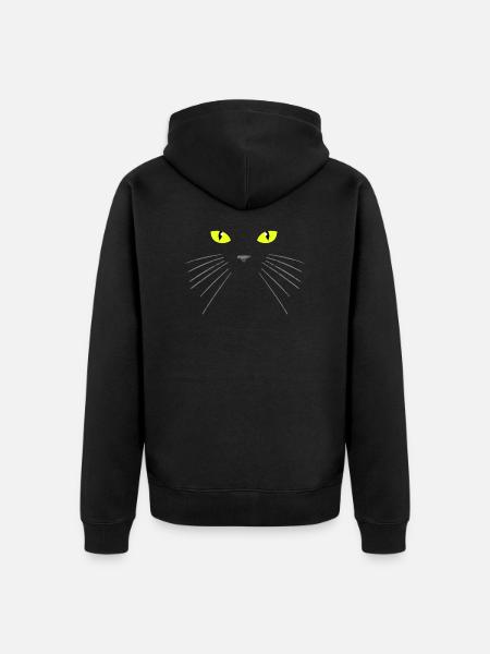 Chat noir - Veste à capuche bio Premium Unisexe - noir
