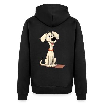 Conception de chien mignon pour les propriétaires de chiens - Veste à capuche bio Premium Unisexe - noir - Dos - Nico (187cm)