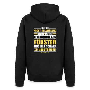 Des performances inégalées en tant que forestier - Veste à capuche bio Premium Unisexe - noir - Dos - Nico (187cm)