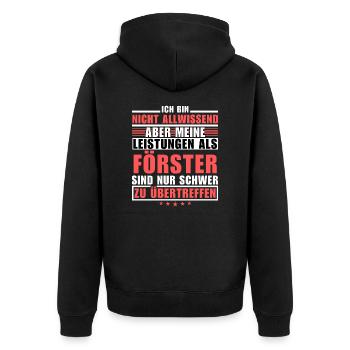 Des performances inégalées en tant que forestier - Veste à capuche bio Premium Unisexe - noir - Dos - Nico (187cm)