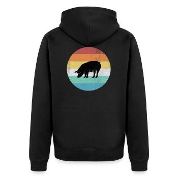 porc - Veste à capuche bio Premium Unisexe - noir - Dos - Nico (187cm)