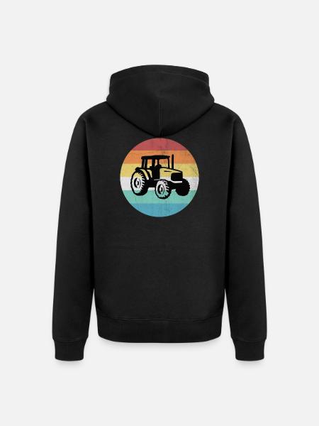 Traktor - Unisex Premium Bio Zip Hoodie - Schwarz